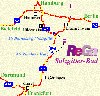 Wegbeschreibung für die Anreise nach Salzgitter-Bad